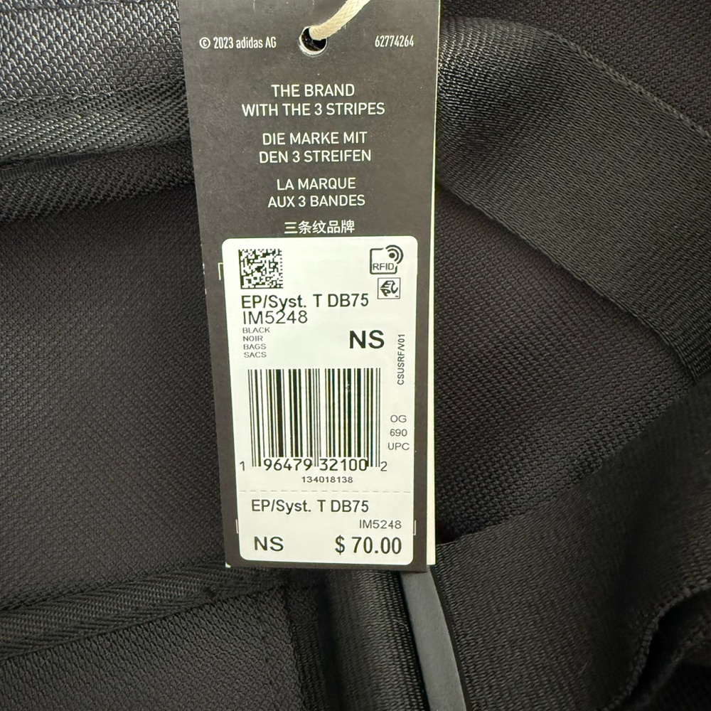 Adidas Large Black Duffel Bag - Picture 2 of 7